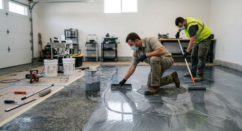 Basement Floor Epoxy Service in Winston Salem, NC